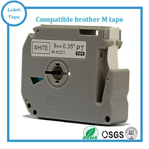 Cheap M Tapes Mk221 Compatible M-k221 P-t Label Printer Pt-80 Pt-85 PT90 mk-221 9mm white