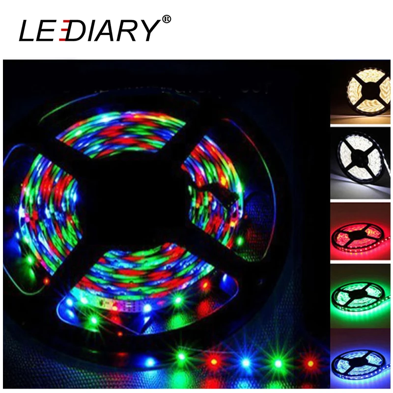 Светодиодный Светодиодный сгибательный RGB ленточный светильник ing 300 светодиодный 5 м 3528 12 В IP20 не водонепроницаемый Рождественский светильник