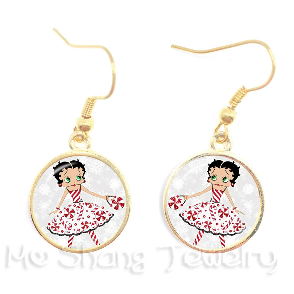 Пикантные Гипербола Betty Boop серии узор 16 мм круглые стеклянные бусины для создания