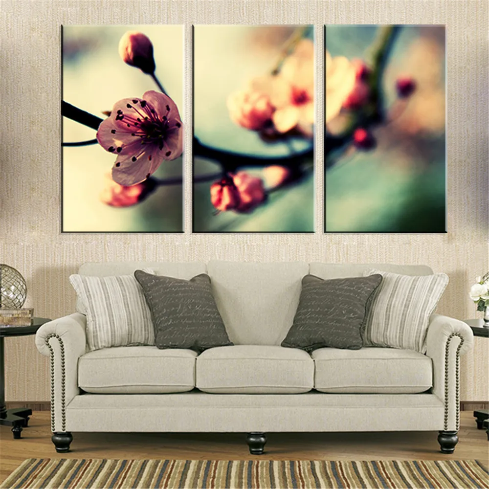 Горячая Картина на холсте Персиковый Цветок HD Печать Цветы без рамки настенный