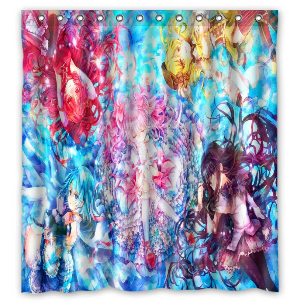 66x72 Madoka Magica занавеска для душа 72x72 дюймовый Дракон шар Z отбеливатель Сказочный