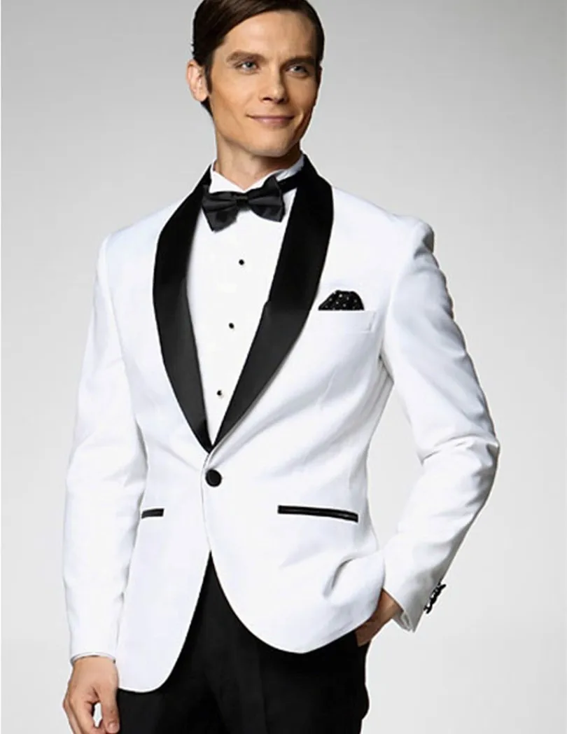 

Wedding Tuxedos Slim Fit Groom Wear Shawl Collar Two Piece Suits Prom 2022 Popular