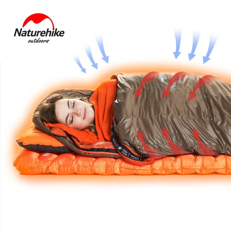 Naturehike согревающий спальный мешок лайнер Конверт Мумия Лето Открытый Кемпинг