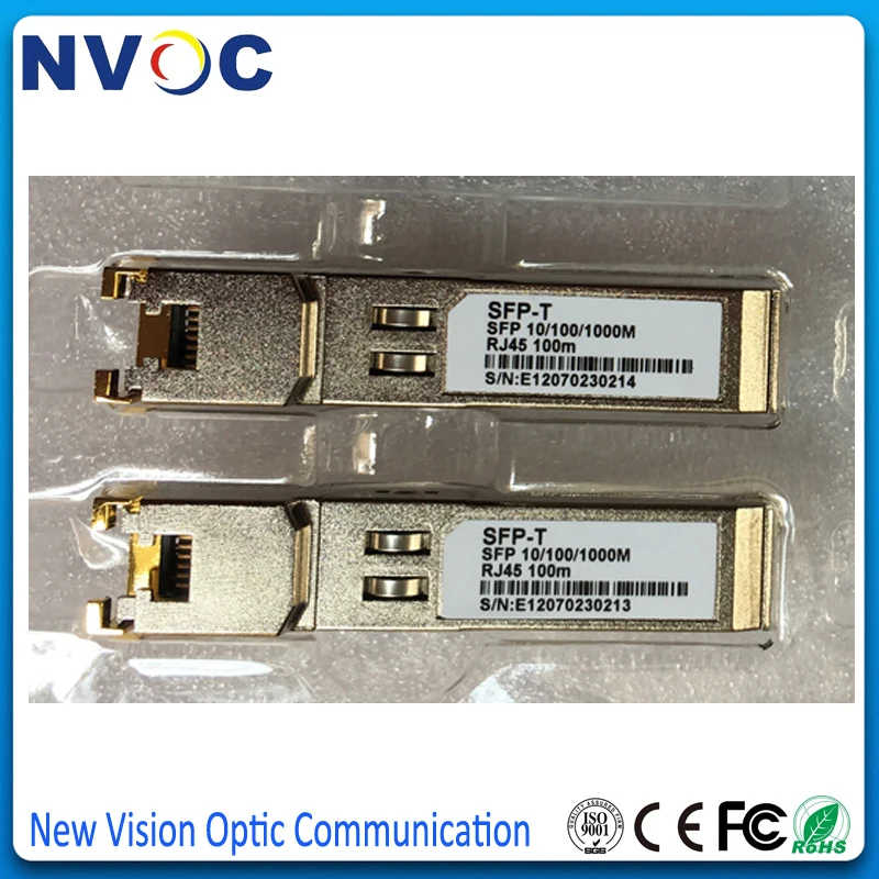 10/100/1000Base T медный гигабитный мини трансивер RJ45 SFP совместимый с