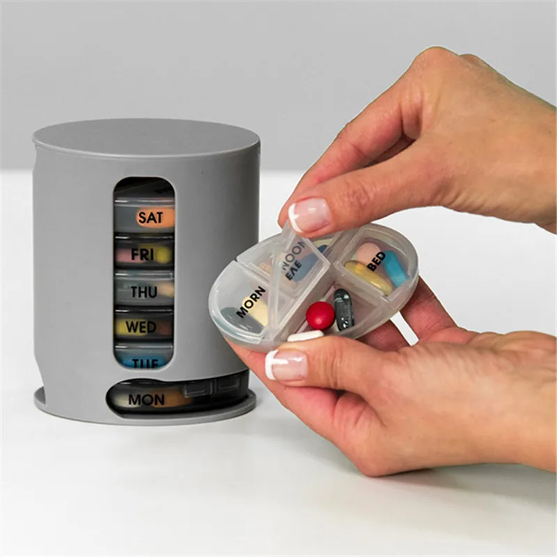 WOFO Творческий Pill Pro Box Организатор путешествия пластик складной Витамин Медицина