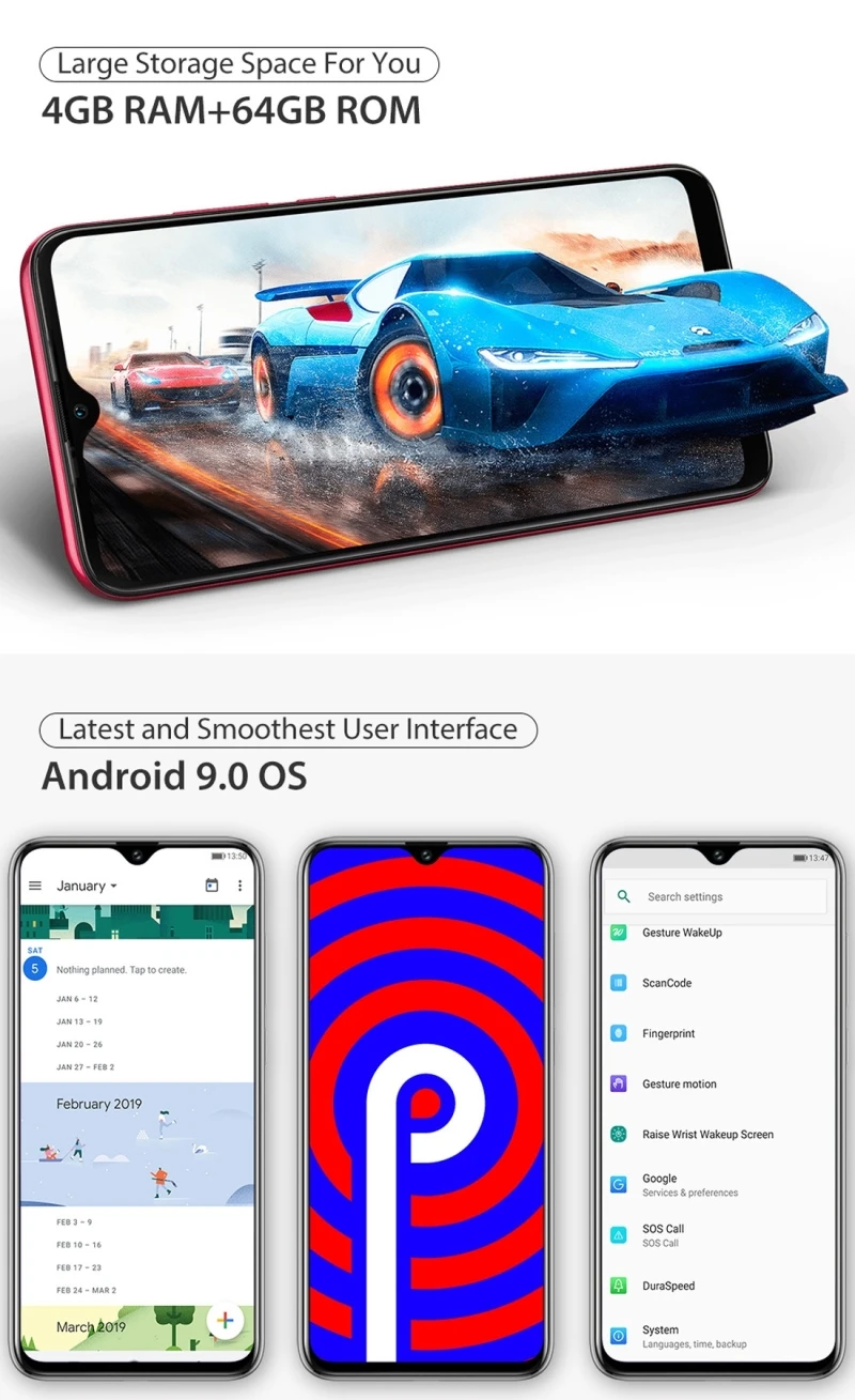 Смартфон Ulefone power 6 Android 9,0 MTK6765V, 6,3 дюймов, 4 Гб+ 64 ГБ, 6350 мАч, 4,4 в, батарея, две sim-карты, 4G, 16 МП, FHD+ мобильный телефон