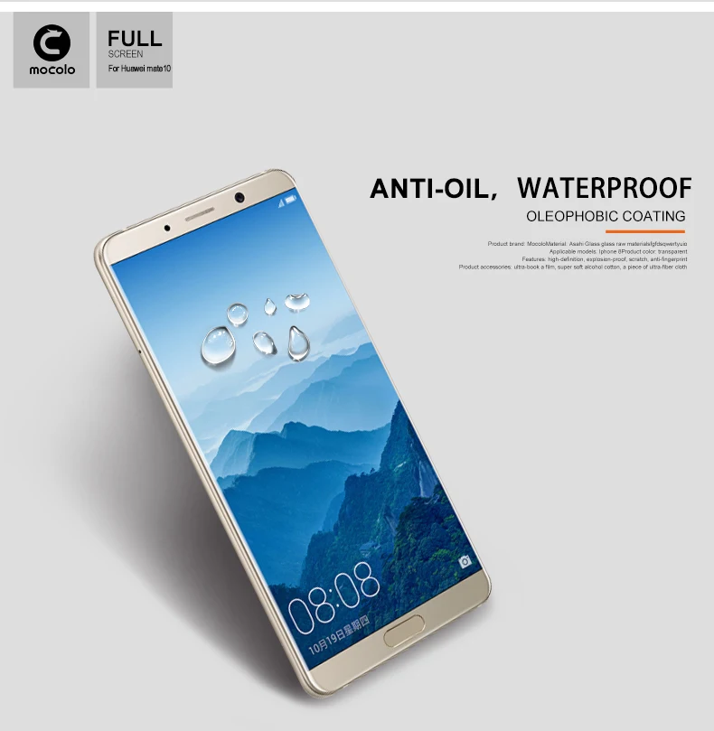 Для huawei mate 10, защита экрана,, Mocolo, полное покрытие, 9 H, 3D, закаленное стекло, пленка для huawei mate 10 Pro, защита экрана
