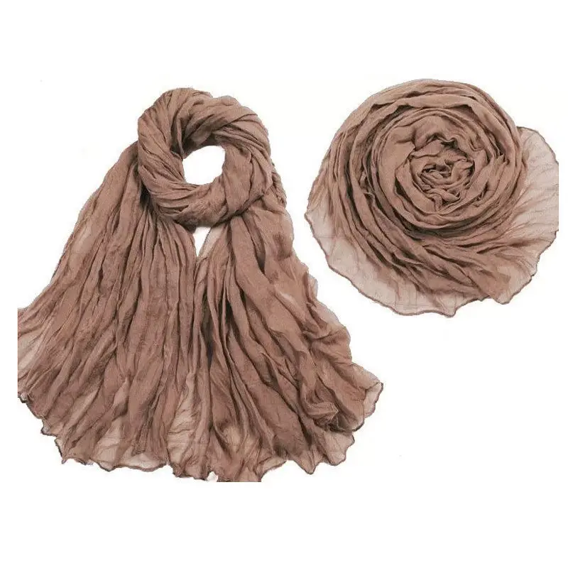 1 шт. женский длинный большой шарф воротник хлопок вуаль шелковые шарфы для