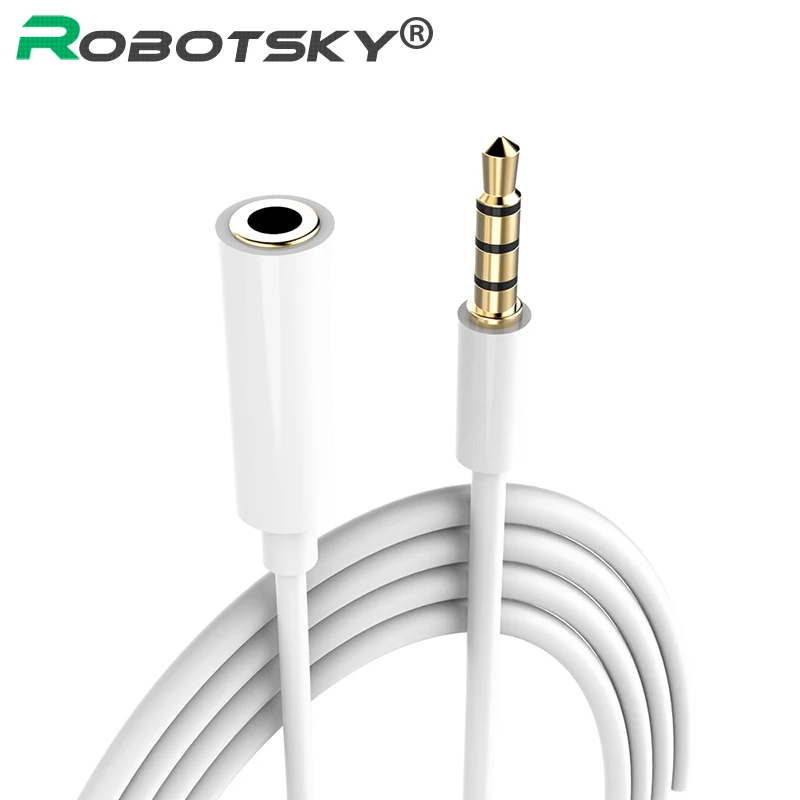 

Stereo Audio Cable 3.5 mm 4-pole Headphone Male to Female Extension Cable for Tablet Speaker Headset Phones