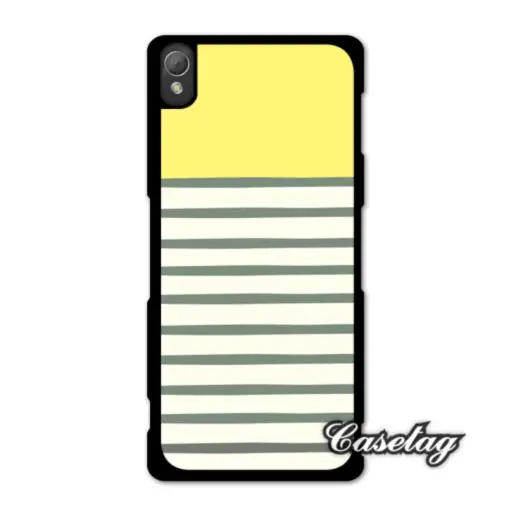 Пастельно-желтого цвета с полосками Прекрасный чехол для Sony Xperia Z5 Z4 Z3 компактный