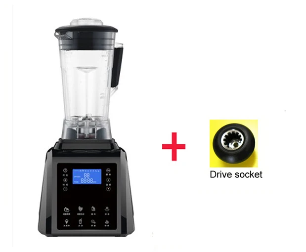 BLACK extra driver Автоматический цифровой сенсорный 3HP BPA FREE 2L профессиональный блендер, миксер, соковыжималка, мощный кухонный комбайн, зеленые фрукты, смузи - Цвет: BLACK extra driver