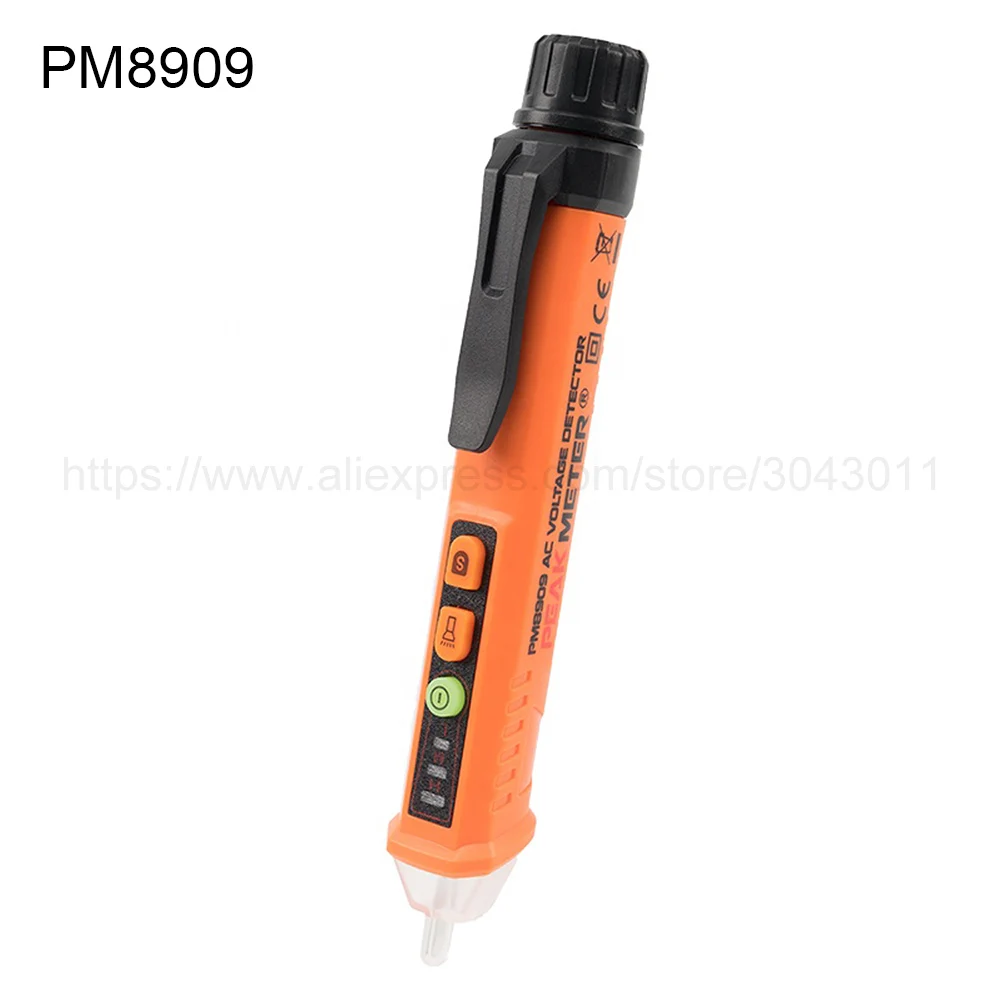 PM8909-Package 3 Интеллектуальный Бесконтактный детектор напряжения переменного тока тестовый er метр 12 В/48 В-1000 В Ручка стиль NCV детектор напряжения Тестовый карандаш - Цвет: PM8909-Package 3