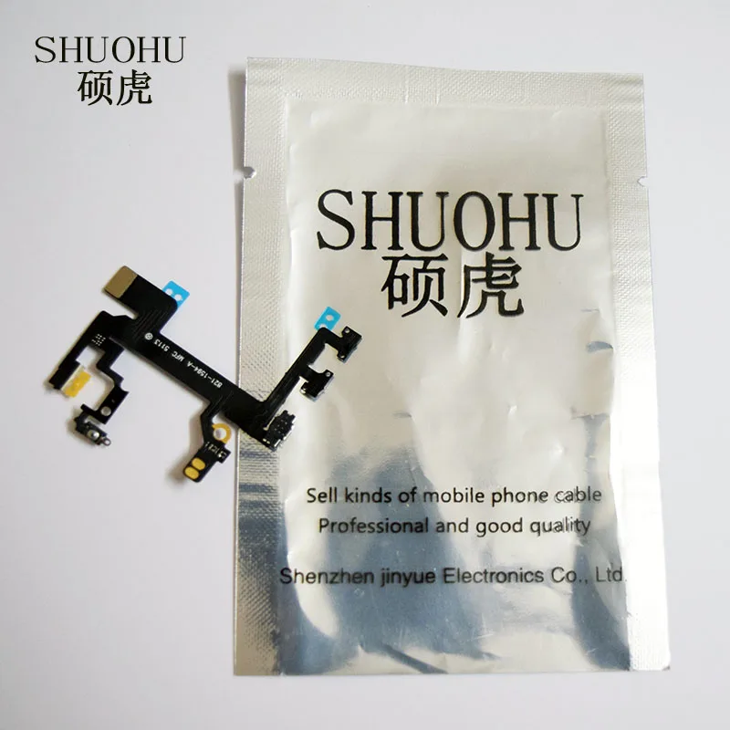 SHUOHU бренд 1 шт. новая кнопка питания вкл. Выкл. Гибкий кабель для iPhone 5 5S 5C 6 6Plus бесшумный переключатель громкости Разъем ленты запчасти