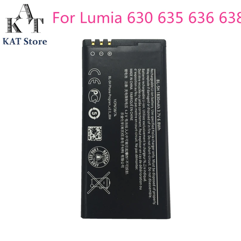 Набор теней KAT BL-5H 1830 аккумулятор для телефона, мАч Замена для Nokia Lumia 630 635 636 638 RM-978 RM-1010 батареи Лучшее пост-продажное обслуживание