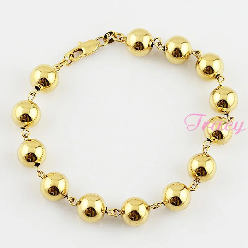 1 шт. мужской женский для мальчиков золотой цвет Большой браслет с бусинами на