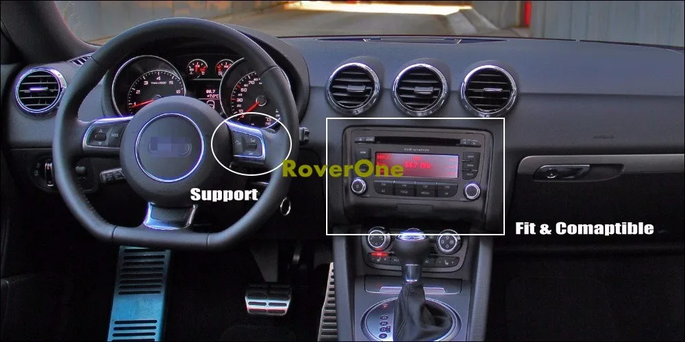 8,8 дюймов полный Сенсорный экран Android 6,0 Автомобильный DVD gps специально для Audi TT MK2 2006- с поддержкой Wi-Fi 1024*600 HD Экран