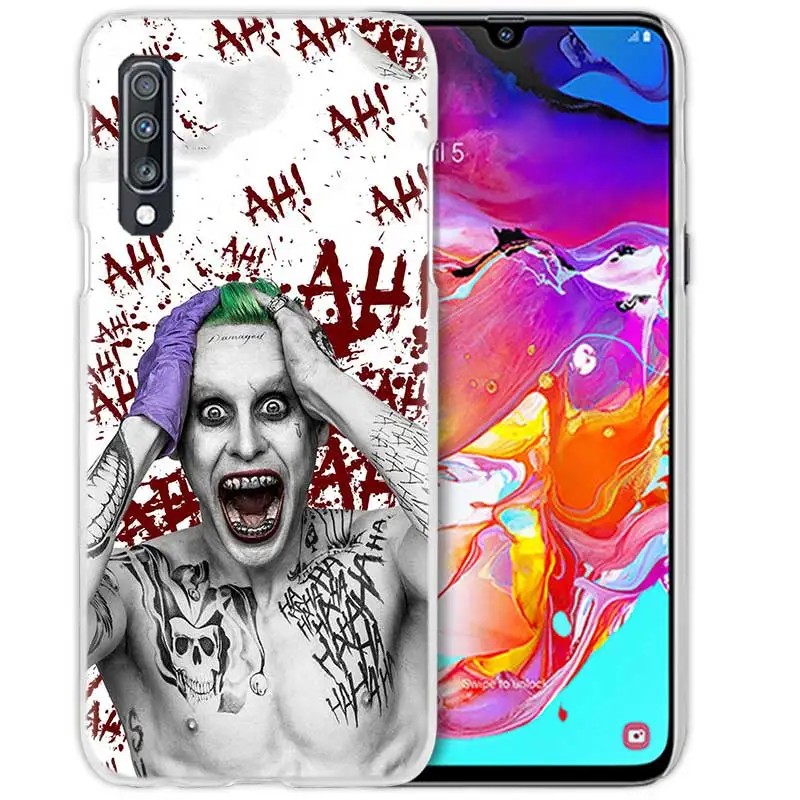04 С принтами "отряд самоубийц", "чехол для samsung Galaxy A50 A70 A20e A40 A30 A20 A10 A8 A6 плюс A9 A7 жесткий прозрачный чехол из ПК для телефона в стиле «Джокер» Harley - Цвет: 04
