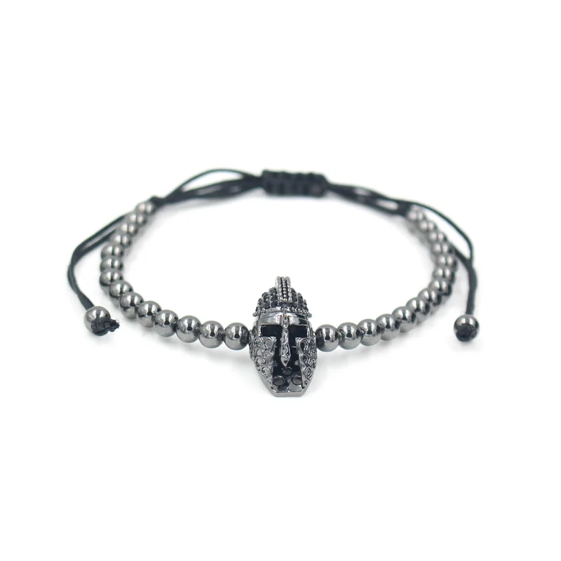 Женский и мужской браслет NADEEM черный каска из медных бусин макраме ювелирное