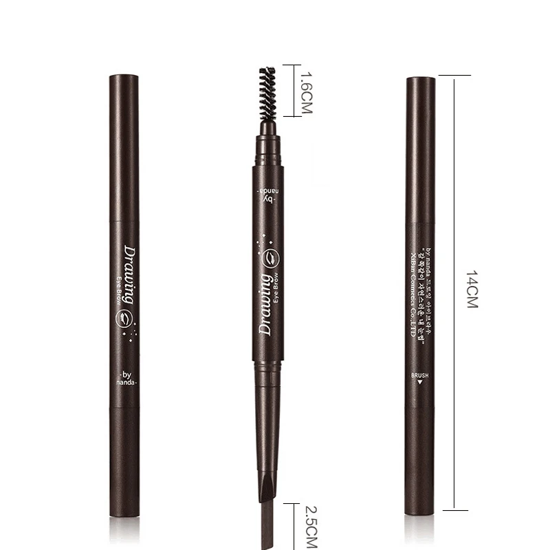 Стойкий карандаш для бровей 6 цветов с кисточкой Мягкий Гладкий Карандаш