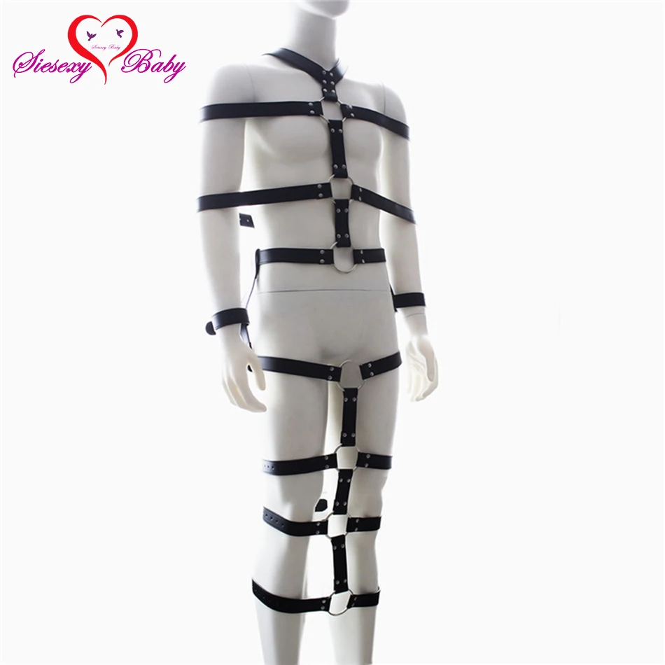 Фетиш бондаж фиксаторы для тела портупея эротические наручники косплея флирт