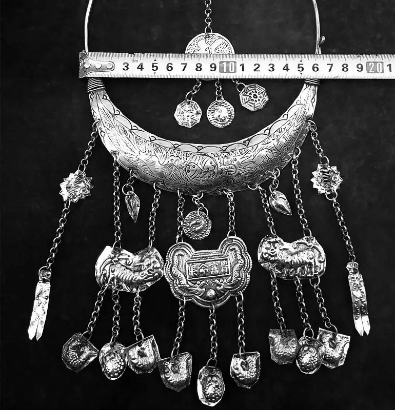 Лидер продаж новые серебряные воротники Miao ручной работы хореографическое