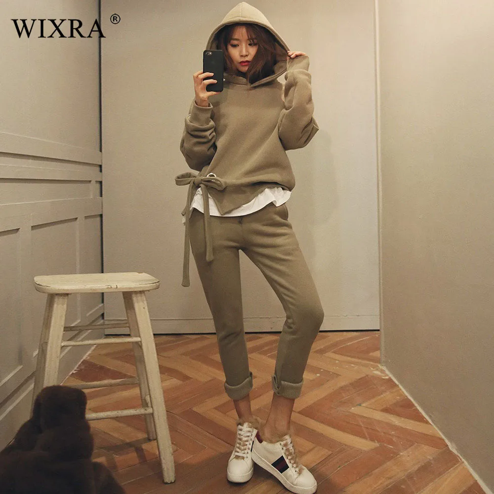 Wixra весна-осень 2019 одноцветные повседневные женские комплекты длинный рукав