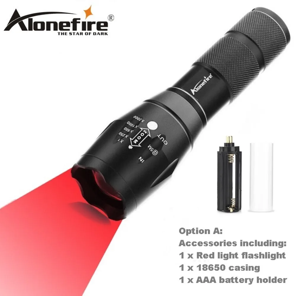 AloneFire E17 Масштабируемые красный светильник вспышки светильник тактический фонарь ночное видение охота с креплением для пистолет крепление+ пульт дистанционного управления Давление переключатель - Испускаемый цвет: Option A