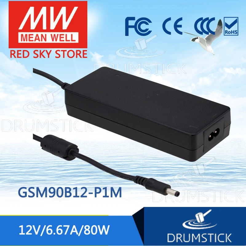 Meanwell GSM90B12 P1M 12 В 6.67A meanwell GSM90B в 80 Вт Medical Высокая надежность медицинский адаптер|12v