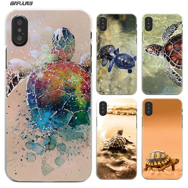 Черепаха черепаха чехол для iPhone 11 Pro XS Max XR X или 10 6 6s 7 8 Plus 5S SE 2020 жесткий