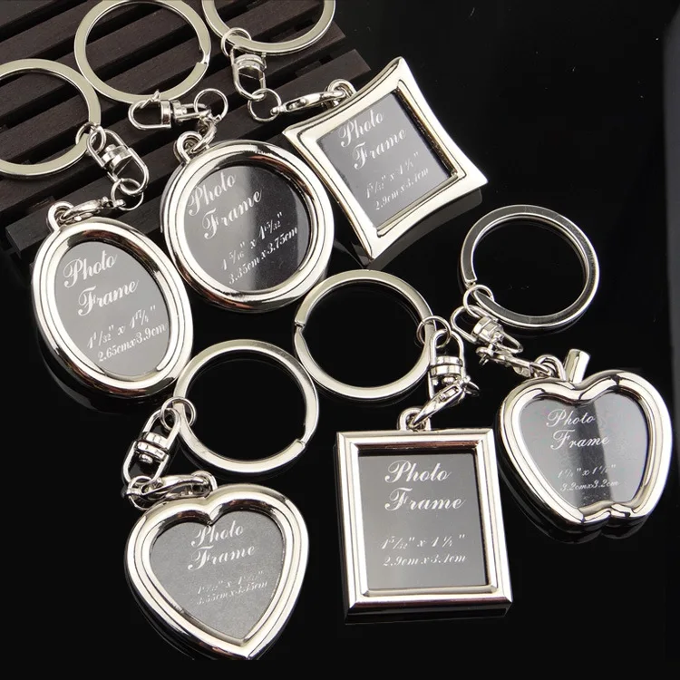 

Creative Photo Frame Metal Key Buckle Couple Photo Frame South Korean Key Chain Children's Small Gift
