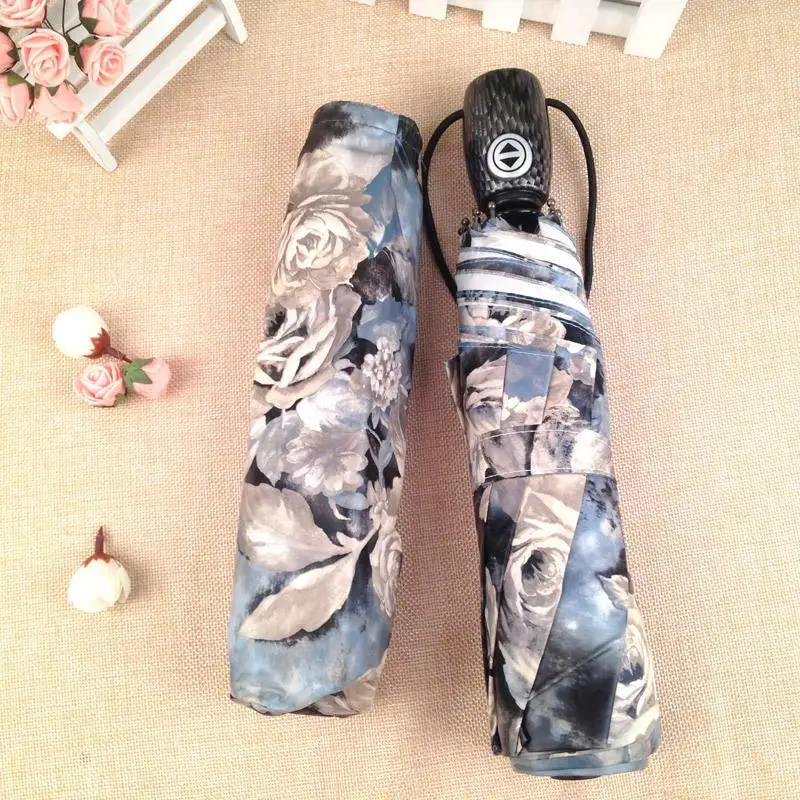 Япония сильный ветер Творческий Ретро узор красивая картина женский зонт розы