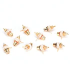 10 шт.лот позолоченный штекер RCA с креплением на панель гнездо Аудио Разъем усилитель шасси Phono разъем с гайкой припой чашка