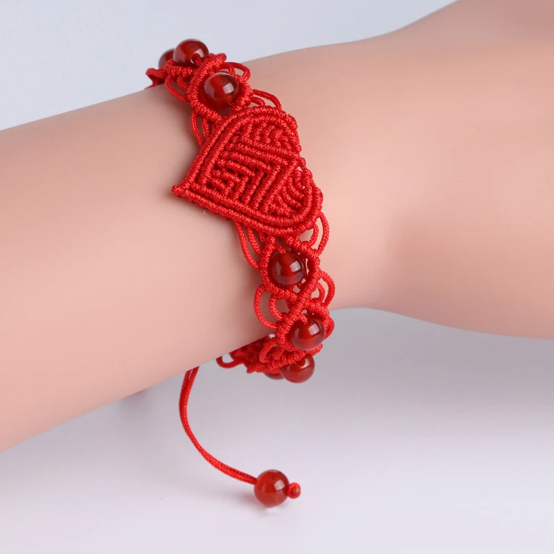 Оптовая продажа женский браслет ручной работы в виде сердца|crystal bracelet|red crystal