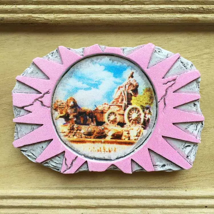 Мадрид Испания столица туризма Коллекция наклеек на холодильник стерео рельеф