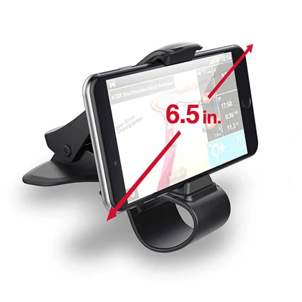 Регулируемый автомобильный держатель GPS черный для телефона на приборной панели
