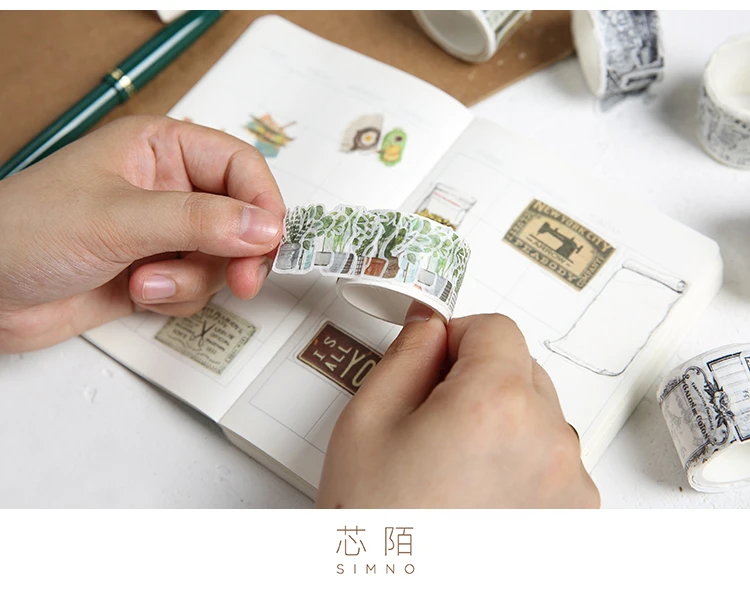 Alideco 1 шт. клейкая лента из рисовой бумаги Kawaii коллаж де pegatinas декоративный Клей Скрапбукинг DIY бумаги японские наклейки