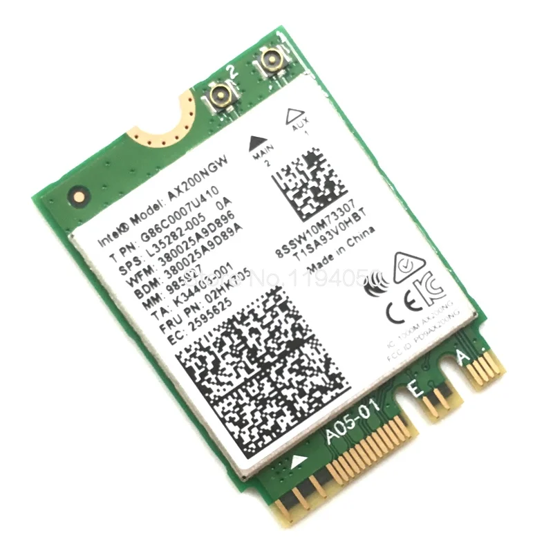 Сетевая карта Intel AX200 Band 2400 Мбит/с беспроводная NGFF M.2 Bluetooth 5 0 Wi Fi 2 4G/5G 802.11ac/ax Wifi