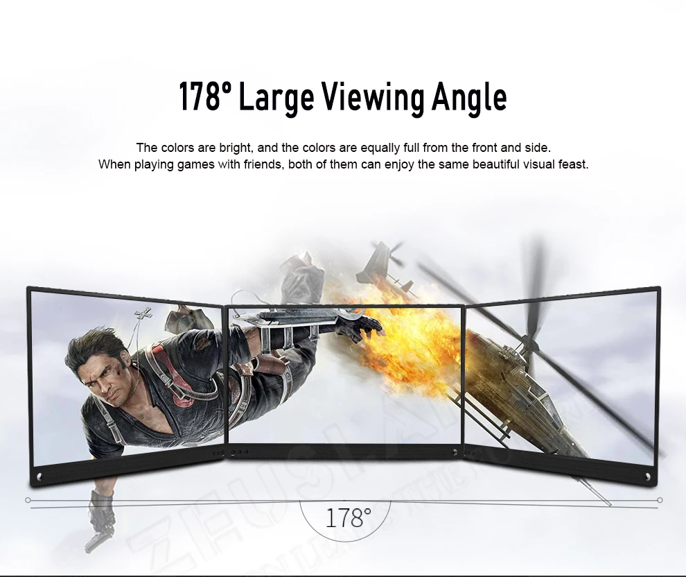 ZEUSLAP 15,6 дюймов 1920x1080p ips экран usb порт Тип c монитор портативный экран игровой монитор