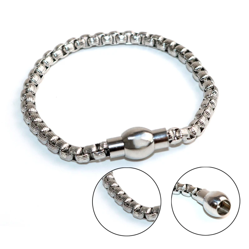 Гламурный Круглый браслет-цепочка мужской Pulseira ювелирный подарок браслет серебряный Модный панк пара Будда браслет женский