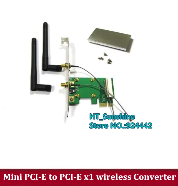 Адаптер Wi Fi мини PCI E адаптер для беспроводной сетевой карты с 2 антеннами