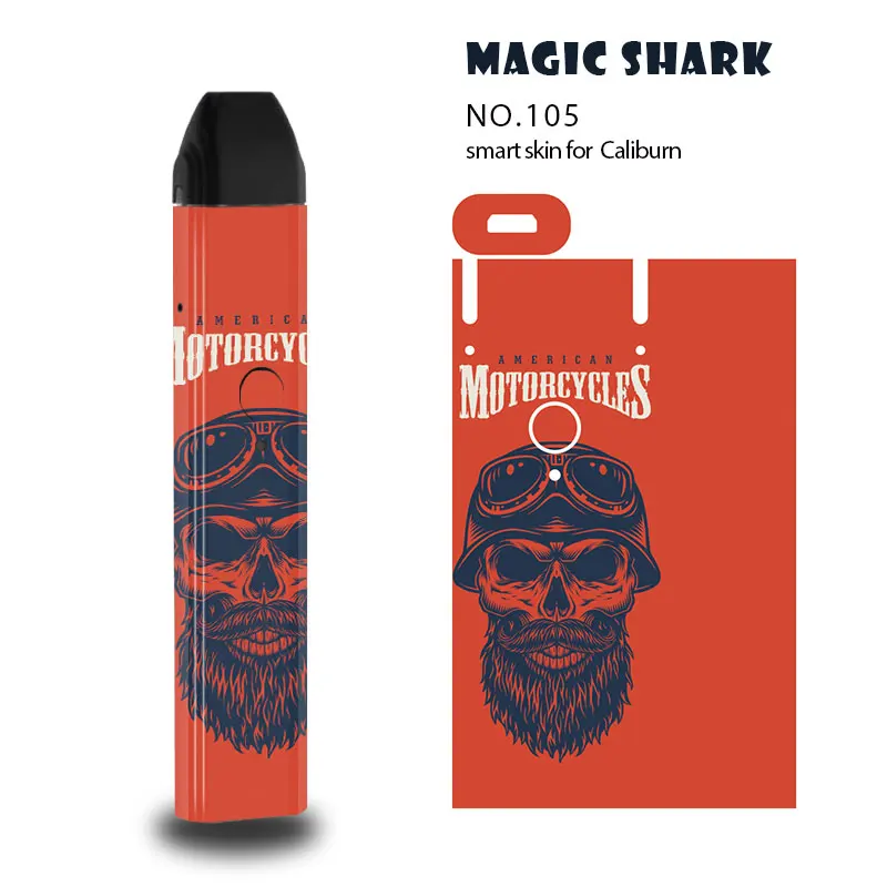 Волшебная Акула модный веселый тигр волк Череп мотоцикл ПВХ чехол наклейка