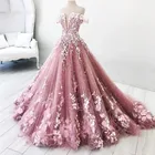 Casamento 2018 Свадебные платья Розовые Длинные свадебные платья Дубаи Vestido De Noiva Великолепные Аппликации бисера gelinlik свадебное платье