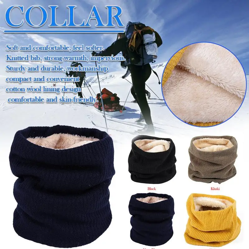 Мужской утепленный шарф Bufanda зимний плотный бархатный Флисовый Шарф для