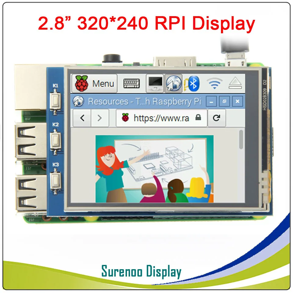 ЖК экран для Raspberry Pi GPIO 2 4/2 8 дюйма 320*240|ЖК-модули| |