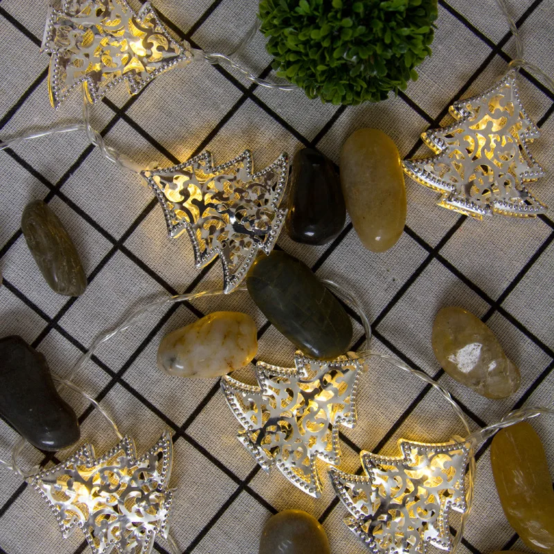 20Led Скандинавское серебряное Рождественское дерево на батарейках гирлянда 3 м LED