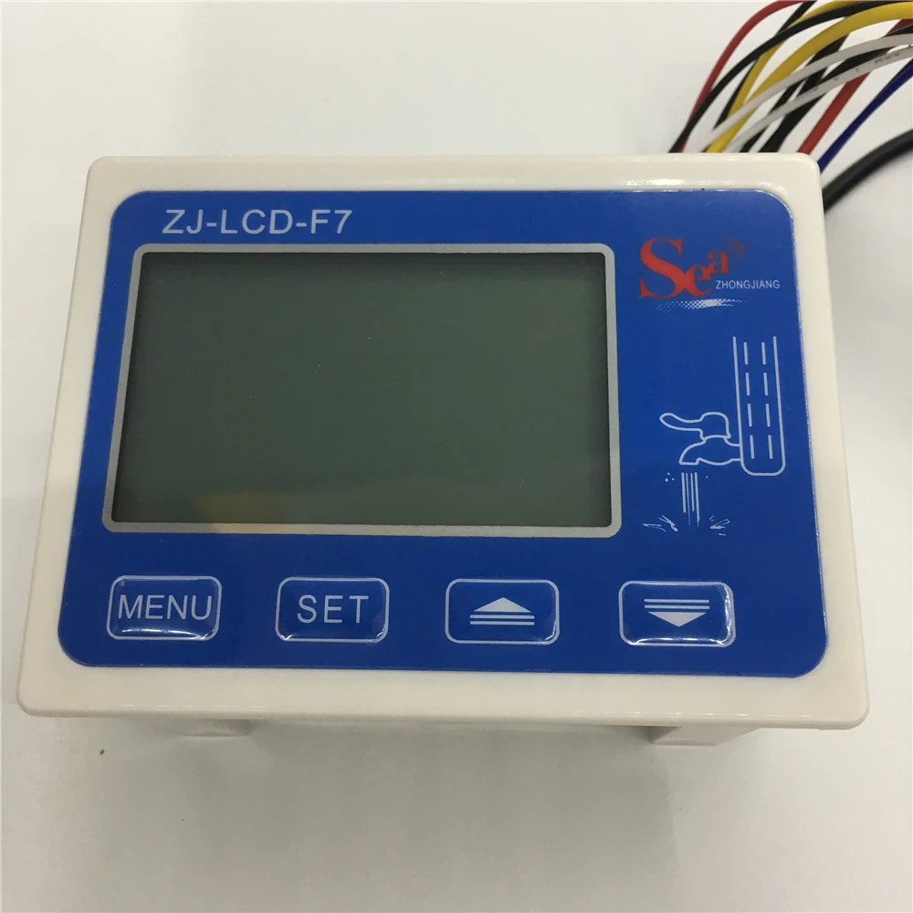 RO фильтр для чистой воды контроллер дисплея ZJ-LCD-F7+ Соленоидный клапан+ переключатель+ Датчик потока+ TDS