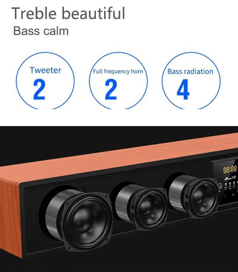 600K Деревянная звуковая панель Bluetooth 5.1 3D HIFI surround звук домашнего кинотеатра для ТВ с микрофоном WS9 беспроводной сабвуфер на 8 дюймов.