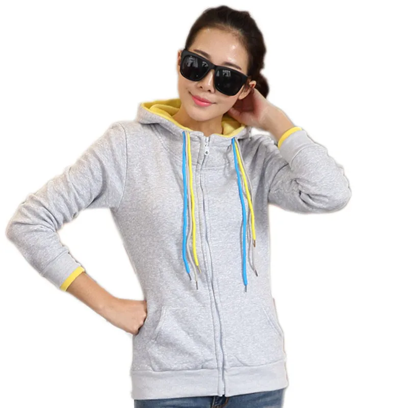 

AKSLXDMMD Hooded Sweatshirt Women 2019 New Casual Plus Size Autumn and Winter Hoodies Zipper Jacket and Coats Student LH964