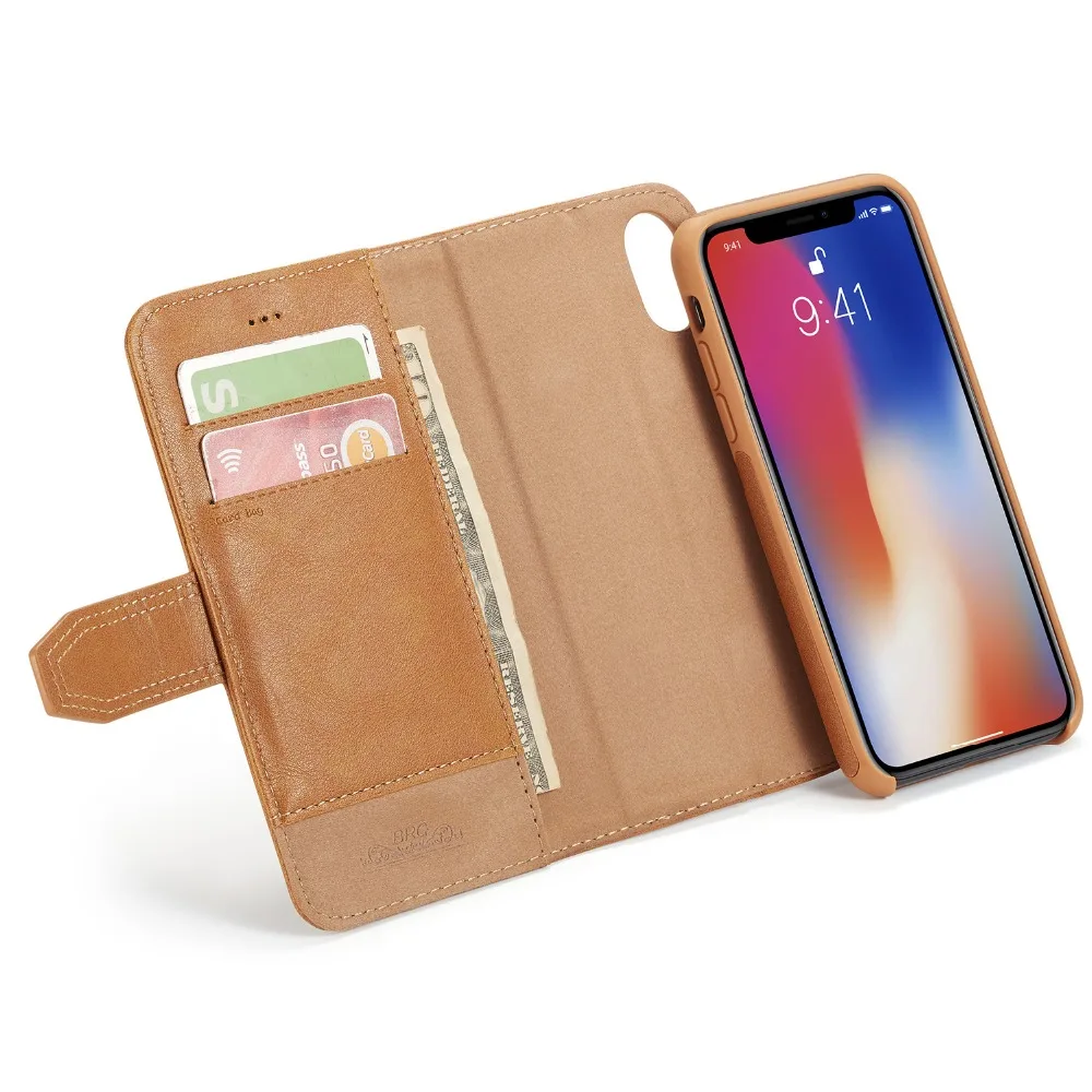 Для iPhone 11 X XS Max XR 8 7 6S Plus Samsung S9 S20 + кожаный кошелек держатель для карт откидной