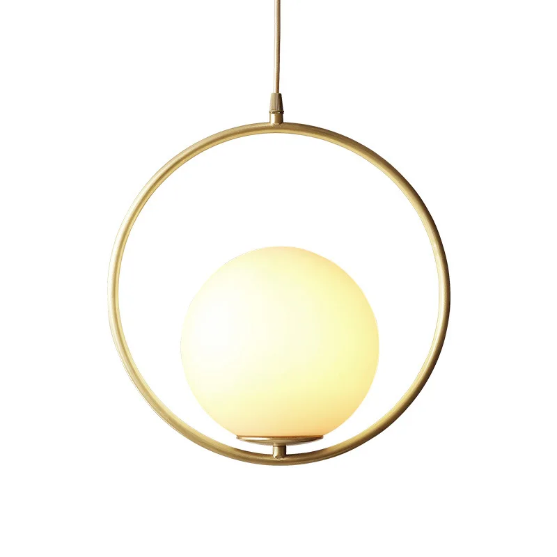 Американский промышленный Ретро Медный светодиодный стеклянный подвесной